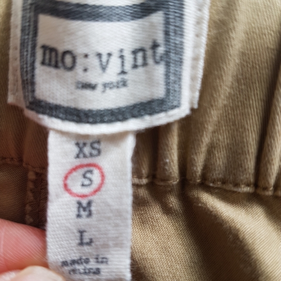 Mo:vint New York 90's Modest A Line Circle Midi Skirt Tan Sz S - Picture 9 of 13